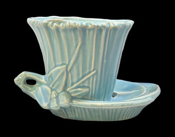 Antique 1920s MCCOY Light Blue Art Pottery Jardiniere Planter
