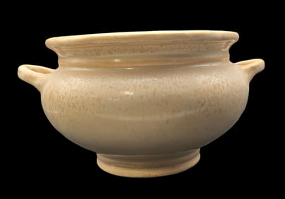 Vintage ROSEVILLE Art Pottery ROSECRAFT Solid Colors Tan Ceramic Bowl