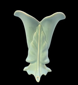 Vintage Mid-Century Modern Blue Art Pottery Calla Lily Vase