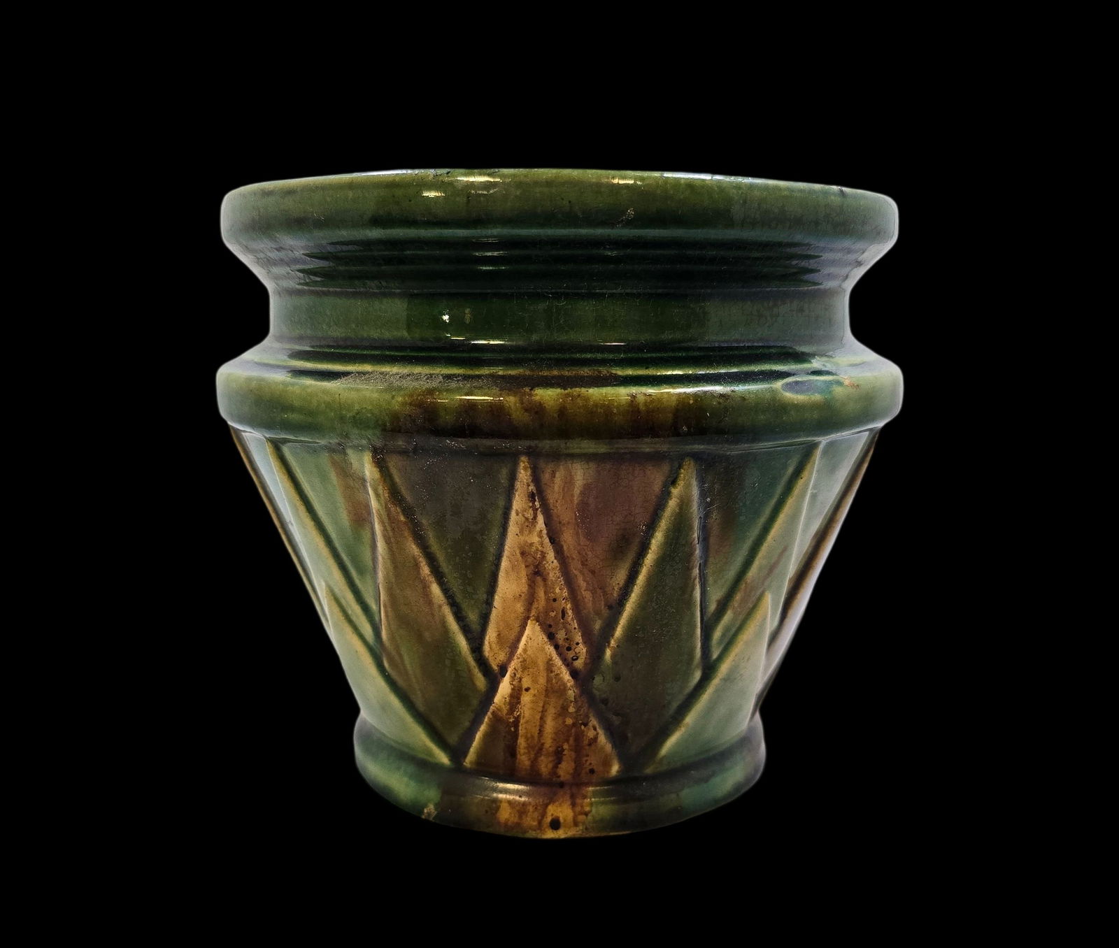 Vintage NELSON MCCOY Sunburst Art Pottery Planter (1 of 4)