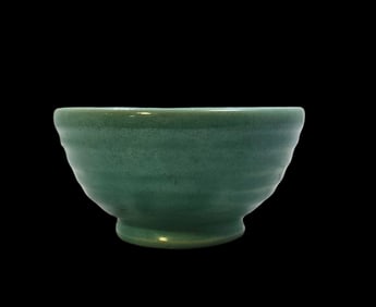 Vintage Mid-Century BAUER Turquoise Art Pottery Ringware Mixing Bowl