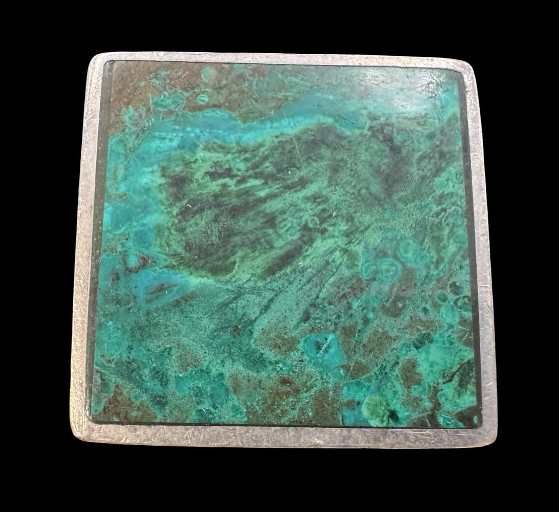 Vintage Sterling Silver & Green Gemstone Ring (1 of 4)