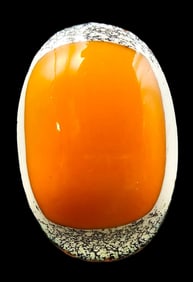Very Unusual Vintage Goldtone Metal & Enamel "Sunny Side Up" Egg Costume Jewelry Ring