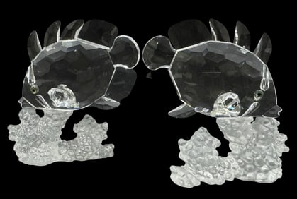 Vintage SWAROVSKI Crystal Figurine - Pair of Coral Reef Fish