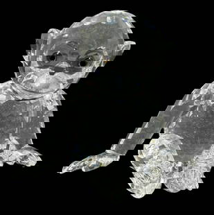 Vintage SWAROVSKI Crystal Figurine - Sitting Monkey: Very good vintage condition; no chips, cracks, or repairs. Each measures approx. 2" high x 2 1/4" wide x 1 1/2" deep. Marked.