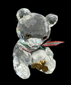 Vintage SWAROVSKI Crystal Figurine - Sitting Teddy Bear