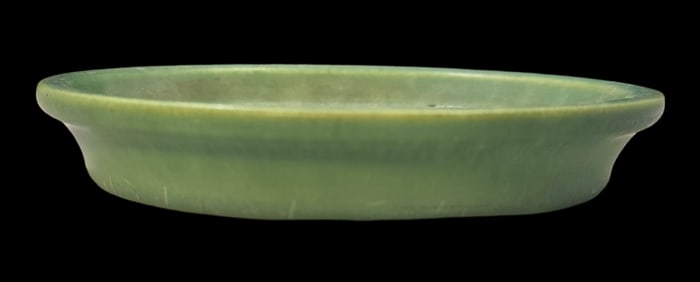 Vintage WELLER Art Pottery Green Ceramic Bowl