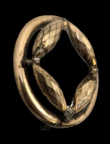 Unusual Antique Victorian Gold Plated Wreath Brooch Pin