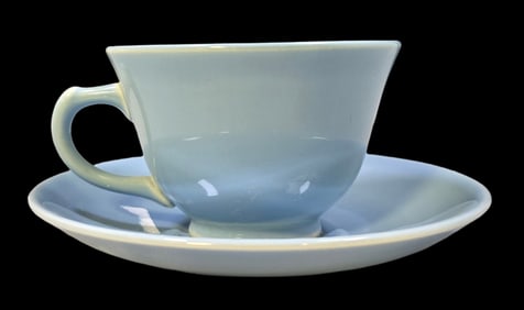 Vintage TAYLOR SMITH Art Pottery LU-RAY Ceramic Cup & Saucer