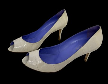 SERGIO ROSSI Eel Leather Pumps Made in Italy - Previously Worn