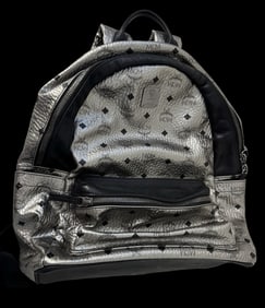 MGM Leather Metallic Silver Backpack - Never Worn