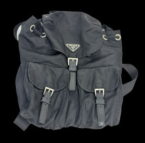 PRADA Small Re-Nylon Black Backback - Barely Worn