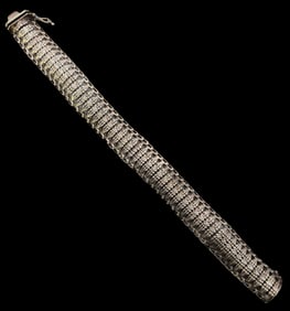 Very Unusual Vintage MILOR Italy Sterling Silver Chain Bracelet