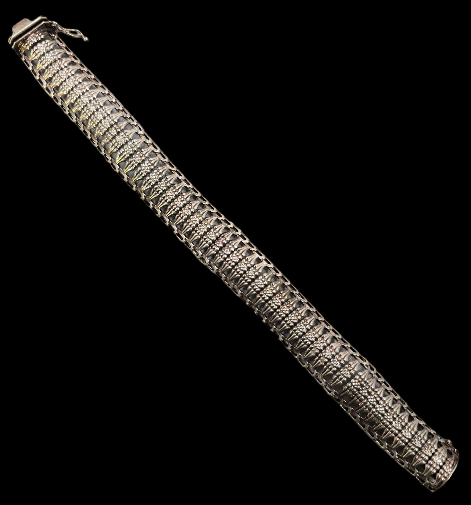 Very Unusual Vintage MILOR Italy Sterling Silver Chain Bracelet (1 of 7)