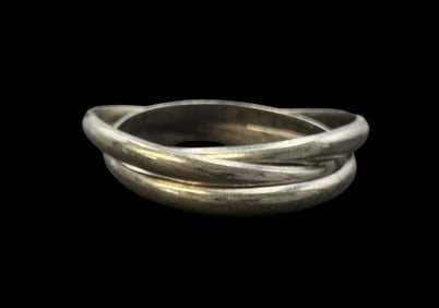 Vintage Sterling Silver Trinity Ring
