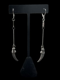 Modern KING BABY Sterling Silver S Earrings /w Bird Claw