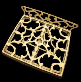 Ornate Antique Foldable Brass Book Stand