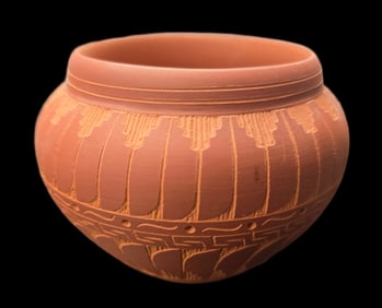 Vintage Native American Navajo FERGUSON WHITEGOAT Pottery Vessel