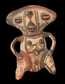 Vintage Handmade Pre-Columbian Style Pottery Ceramic Figurine