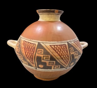 Vintage Handmade Argentinian Pre-Columbian Style Pottery Ceramic Pot - Signed
