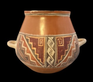 Vintage Handmade Argentinian Pre-Columbian Style Pottery Ceramic Pot - Signed