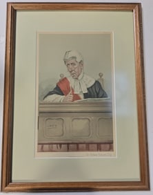 Antique Framed VANITY FAIR Print /w Law Theme - Sir Arthur Richard Jelf