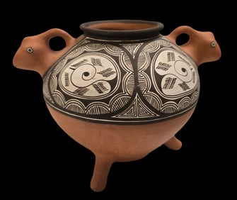 Vintage Native American ARAWAK Pottery Bowl