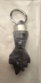 Vintage H. STERN Black Figa African Good Luck Charm Pendant - New Sealed