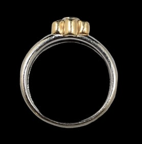 Vintage 14K White & Yellow Gold & Diamond Ring