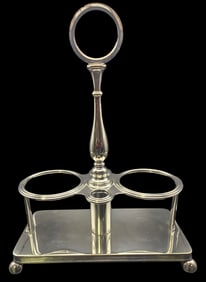 Vintage CHRISTOFLE Silverplate Oil & Vinegar Bottle Stand (No Bottles)