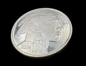 2014 One Dollar Fine Silver Coin - Indian Head