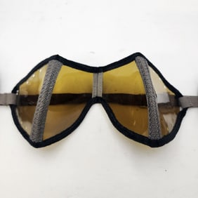 Vintage WWII German Military Sun & Desert Glasses /w Plastic Lenses & Carry Case