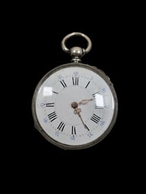 Antique 1880s Swiss 800 Silver Pocket Watch
