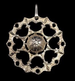 Very Unusual Vintage European 835 Silver Designer Pendant