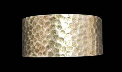 Exotic ca. 1940 W. FREY & CO Germany 835 Silver Hammered Designer Ring