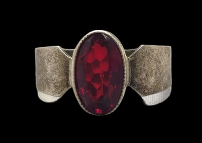 Beautiful ca. 1940 W. FREY & CO Germany 835 Silver & Gemstone Designer Ring