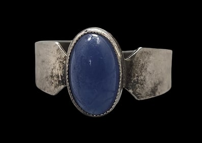 Beautiful ca. 1940 W. FREY & CO Germany 835 Silver & Blue Gemstone Designer Ring