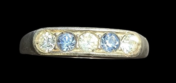 Beautiful ca. 1940 W. FREY & CO Germany 835 Silver & Gemstone Designer Designer Ring
