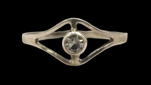 Beautiful ca. 1940 W. FREY & CO Germany 835 Silver & Gemstone Designer Designer Ring