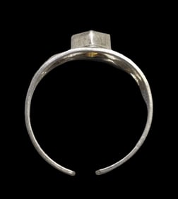 Beautiful ca. 1940 W. FREY & CO Germany 835 Silver & Gemstone Designer Designer Ring