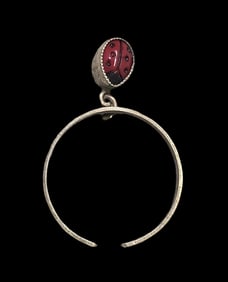 Delightful ca. 1940 W. FREY & CO Germany 835 Silver & Enamel Ladybug Designer Ring