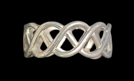 Very Unusual ca. 1940 W. FREY & CO Germany 835 Silver Designer Ring