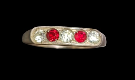 Beautiful ca. 1940 W. FREY & CO Germany 835 Silver & Gemstone Ring