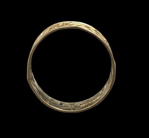 Unusual ca. 1940 W. FREY & CO Germany 835 Silver Ring /w Pierced Flower Design