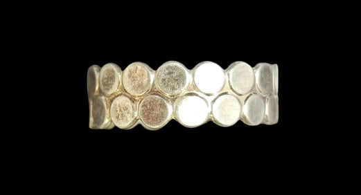 Unusual ca. 1940 W. FREY & CO Germany 835 Silver Open Band Ring