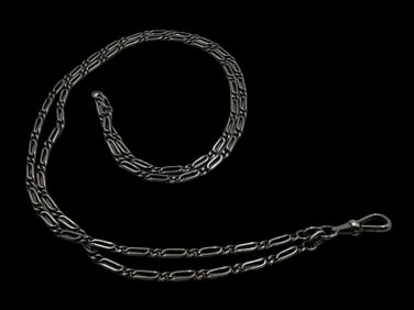 Antique Sterling Silver Pocket Watch Chain