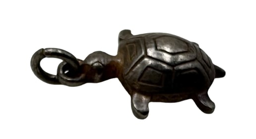 Rare Vintage GEORG JENSEN Denmark Sterling Silver Turtle Pendant Charm