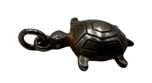 Rare Vintage GEORG JENSEN Denmark Sterling Silver Turtle Pendant Charm (1 of 3)