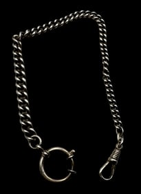 Antique European 835 Silver Pocket Watch Chain