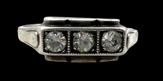 Vintage European 835 Silver & Gemstone Ring